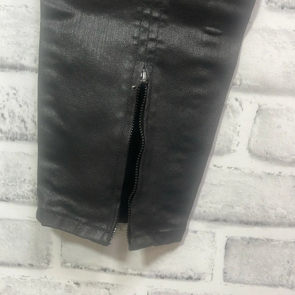 MILK Denim Black Coated Skinny Jeans Zipper Back Ankle  NWT 30 - Picture 4 of 8